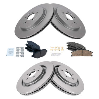 TRQ® - Front and Rear Disc Brake Kit with Ceramic Pads
