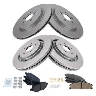 TRQ® - Front and Rear Disc Brake Kit with Ceramic Pads