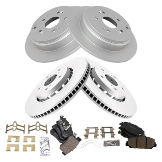 TRQ® - Front and Rear Disc Brake Kit with Ceramic Pads