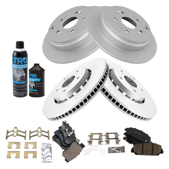 TRQ® - Front and Rear Disc Brake Kit with Ceramic Pads