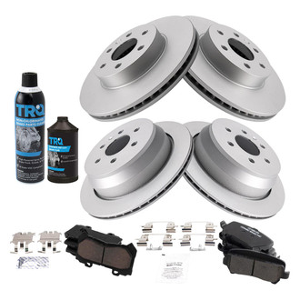 TRQ® - Front and Rear Disc Brake Kit with Ceramic Pads