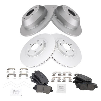 TRQ® - Front and Rear Disc Brake Kit with Ceramic Pads