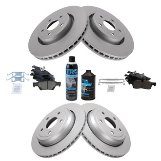TRQ® - Front and Rear Disc Brake Kit with Ceramic Pads