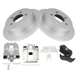 TRQ® - Rear Disc Brake Kit with Semi-Metallic Pads and Calipers