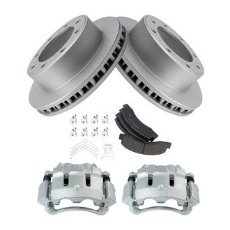 TRQ® - Front Disc Brake Kit with Semi-Metallic Pads and Calipers