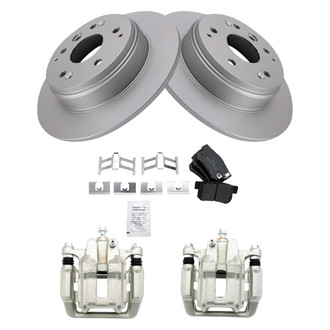 TRQ® - Rear Disc Brake Kit with Semi-Metallic Pads and Calipers