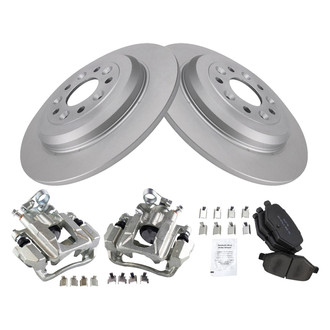 TRQ® - Rear Disc Brake Kit with Semi-Metallic Pads and Calipers