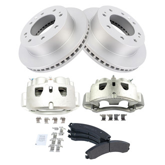 TRQ® - Front Disc Brake Kit with Semi-Metallic Pads and Calipers
