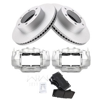 TRQ® - Front Disc Brake Kit with Semi-Metallic Pads and Calipers