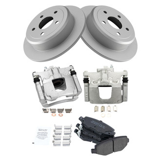 TRQ® - Performance Semi-Metallic Rear Brake Kit with Calipers