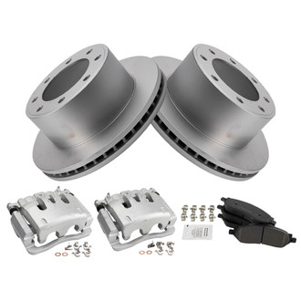 TRQ® - Rear Disc Brake Kit with Semi-Metallic Pads and Calipers
