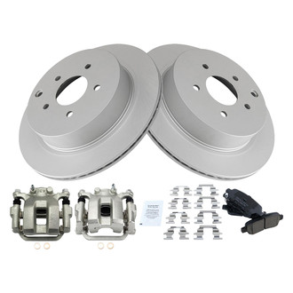 TRQ® - Rear Disc Brake Kit with Ceramic Pads and Calipers