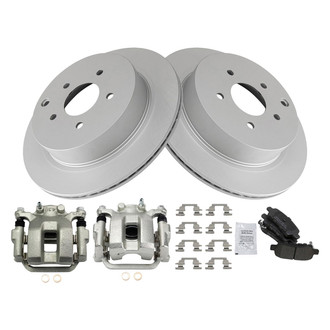 TRQ® - Rear Disc Brake Kit with Semi-Metallic Pads and Calipers