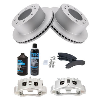 TRQ® - Rear Disc Brake Kit with Semi-Metallic Pads and Calipers