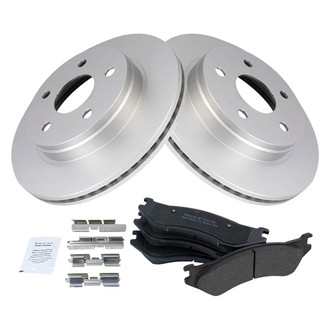 TRQ® - Front Disc Brake Kit with Semi-Metallic Pads