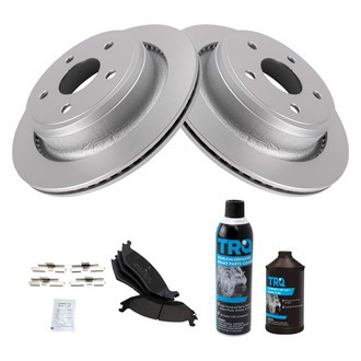 TRQ® - Rear Disc Brake Kit with Semi-Metallic Pads