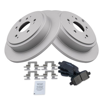 TRQ® - Rear Disc Brake Kit with Semi-Metallic Pads
