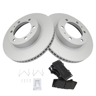 TRQ® - Front Disc Brake Kit with Semi-Metallic Pads