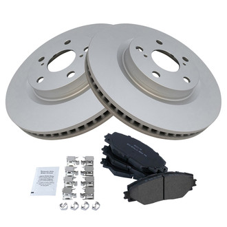 TRQ® - Front Disc Brake Kit with Semi-Metallic Pads