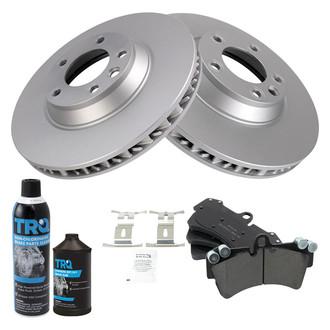 TRQ® - Front Disc Brake Kit with Semi-Metallic Pads