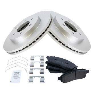 TRQ® - Front Disc Brake Kit with Semi-Metallic Pads