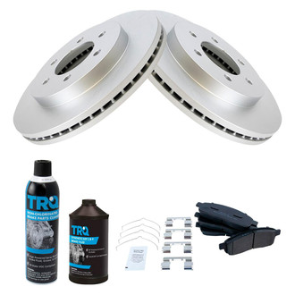 TRQ® - Front Disc Brake Kit with Semi-Metallic Pads