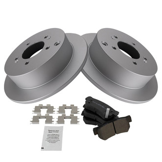 TRQ® - Rear Disc Brake Kit with Semi-Metallic Pads