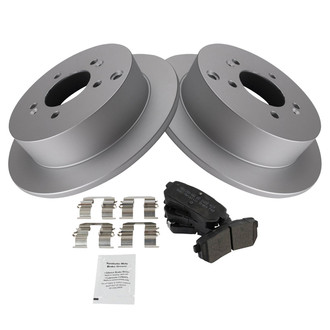 TRQ® - Rear Disc Brake Kit with Semi-Metallic Pads