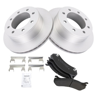 TRQ® - Rear Disc Brake Kit with Semi-Metallic Pads
