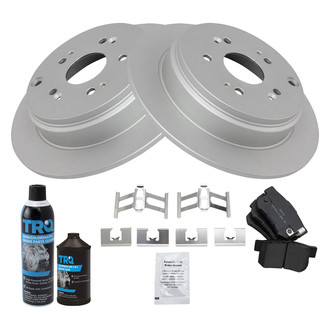 TRQ® - Rear Disc Brake Kit with Semi-Metallic Pads