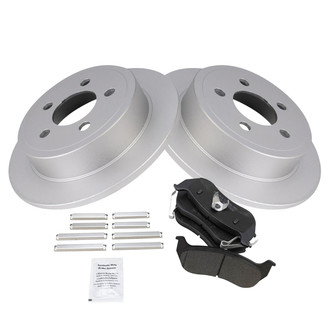 TRQ® - Rear Disc Brake Kit with Semi-Metallic Pads