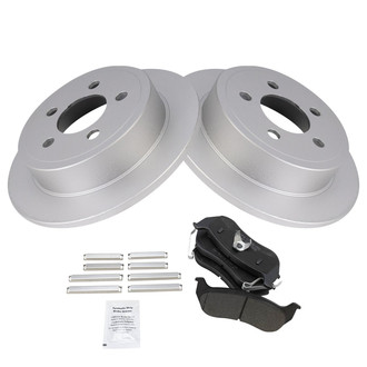 TRQ® - Rear Disc Brake Kit with Semi-Metallic Pads
