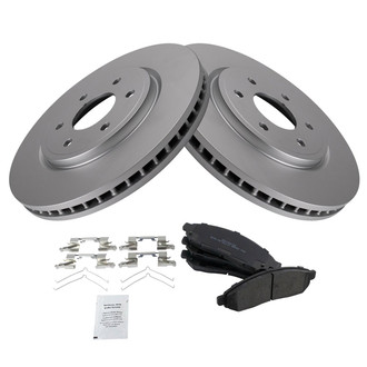 TRQ® - Front Disc Brake Kit with Semi-Metallic Pads