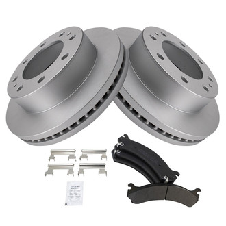 TRQ® - Front Disc Brake Kit with Semi-Metallic Pads
