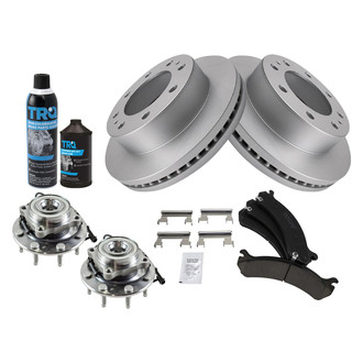 TRQ® - Front Disc Brake Kit with Ceramic Pads and Hub Assemblies