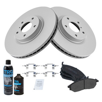 TRQ® - Front Disc Brake Kit with Semi-Metallic Pads