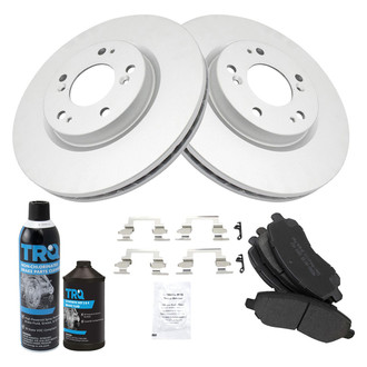 TRQ® - Front Disc Brake Kit with Semi-Metallic Pads