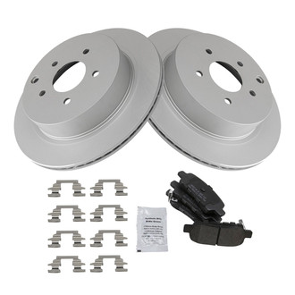 TRQ® - Rear Disc Brake Kit with Semi-Metallic Pads