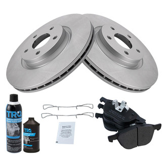 TRQ® - Front Disc Brake Kit with Semi-Metallic Pads
