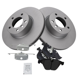 TRQ® - Front Disc Brake Kit with Semi-Metallic Pads