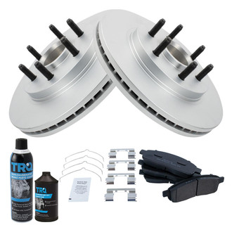 TRQ® - Front Disc Brake Kit with Semi-Metallic Pads