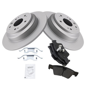 TRQ® - Rear Disc Brake Kit with Semi-Metallic Pads