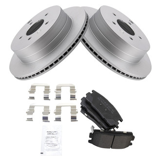 TRQ® - Rear Disc Brake Kit with Semi-Metallic Pads