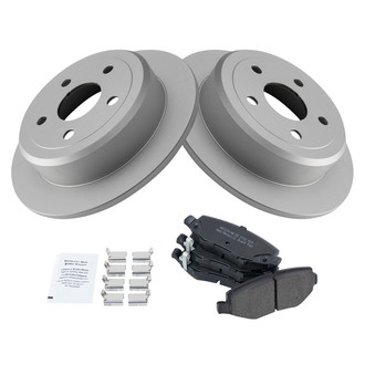 TRQ® - Rear Disc Brake Kit with Semi-Metallic Pads