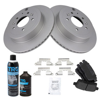 TRQ® - Rear Disc Brake Kit with Semi-Metallic Pads