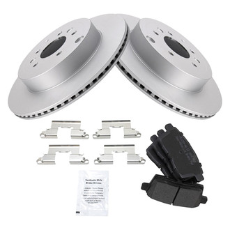 TRQ® - Rear Disc Brake Kit with Semi-Metallic Pads