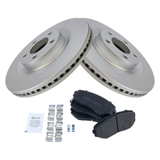 TRQ® - Front Disc Brake Kit with Semi-Metallic Pads