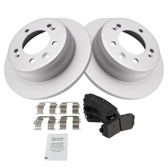 TRQ® - Rear Disc Brake Kit with Semi-Metallic Pads