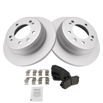 TRQ® - Rear Disc Brake Kit with Semi-Metallic Pads