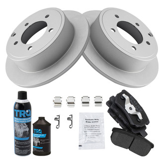 TRQ® - Rear Disc Brake Kit with Semi-Metallic Pads